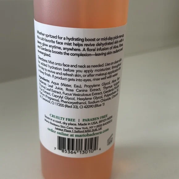 NEW NEVER USED MARIO BADESCU SKIN CARE FACIAL SPRAY WITH ALOE, HERBS, ROSEWATER - Picture 5 of 7